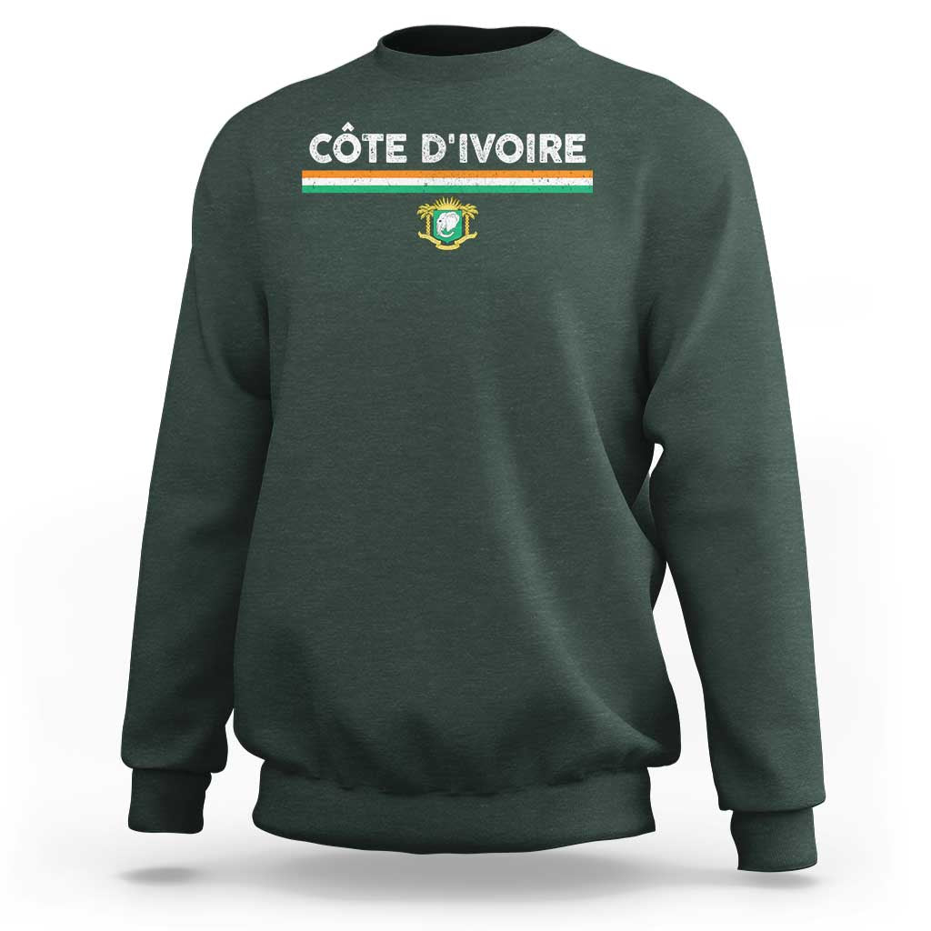 Côte D'ivoire Elephant Sporty Ivory Coast Flag Sweatshirt