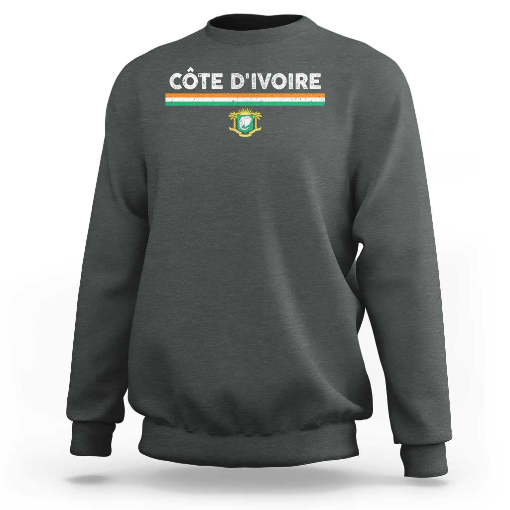Côte D'ivoire Elephant Sporty Ivory Coast Flag Sweatshirt