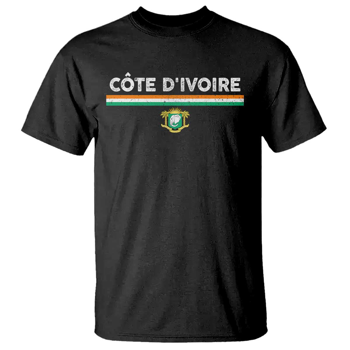 Côte D'ivoire Elephant Sporty Ivory Coast Flag T Shirt