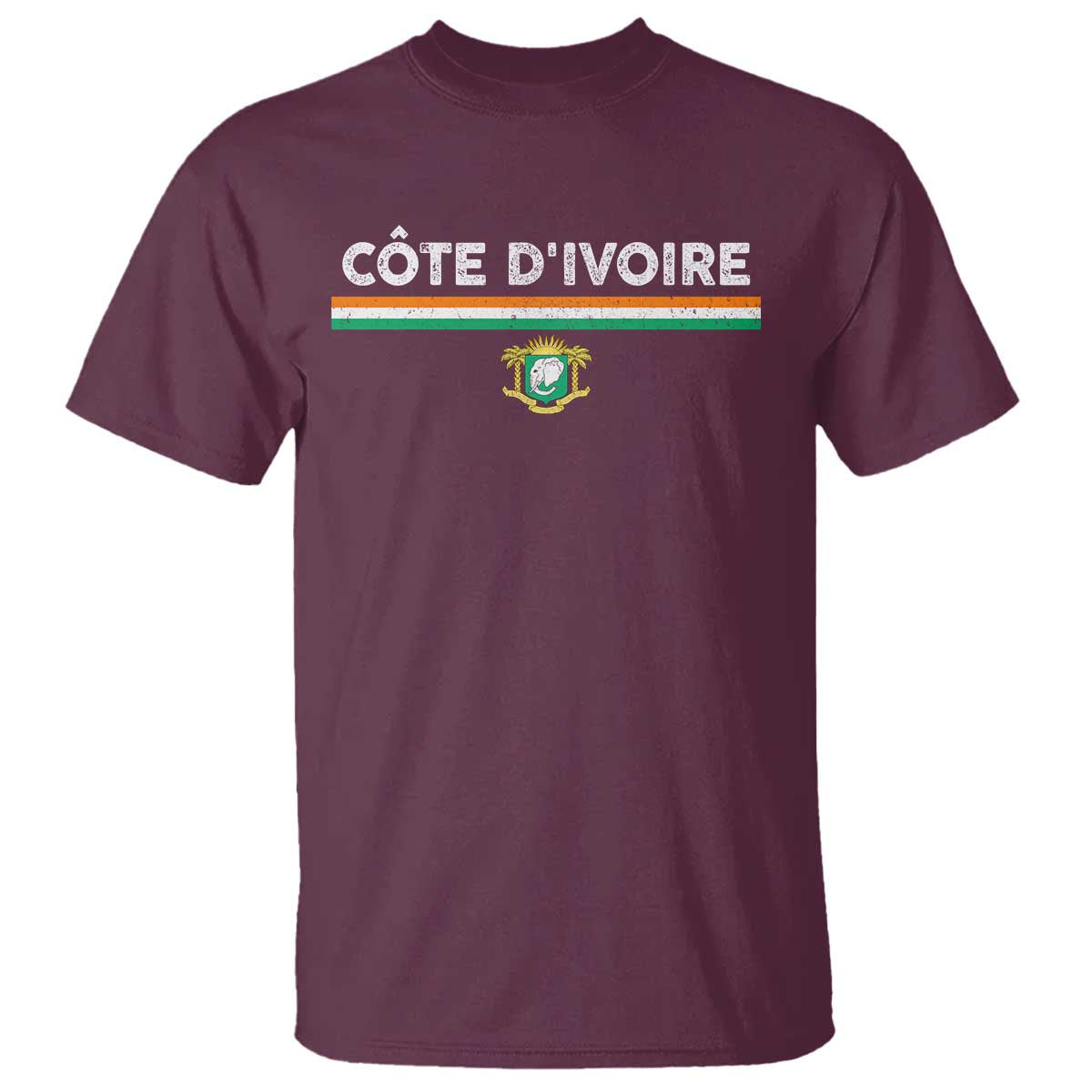 Côte D'ivoire Elephant Sporty Ivory Coast Flag T Shirt