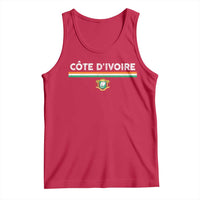 Côte D'ivoire Elephant Sporty Ivory Coast Flag Tank Top