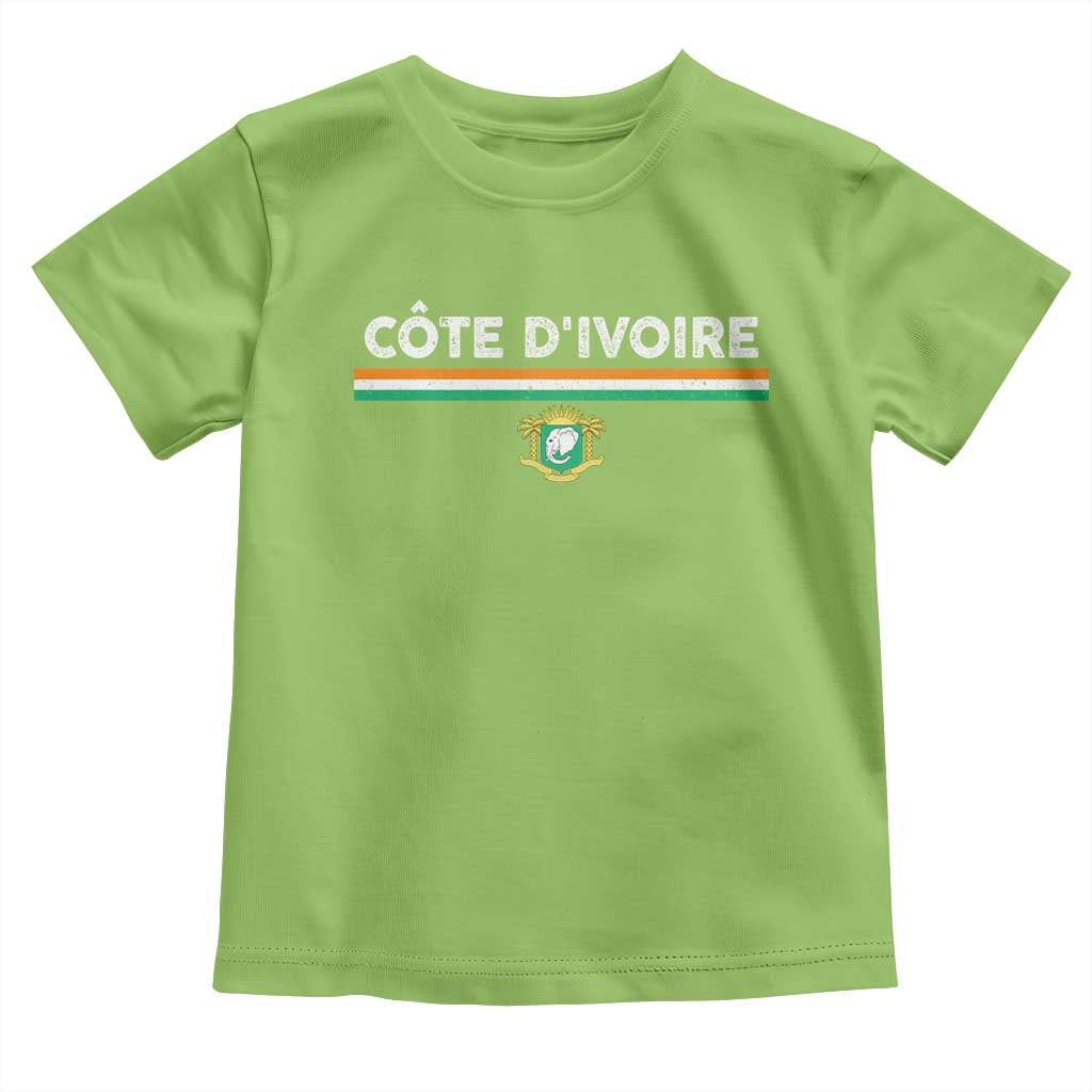 Côte D'ivoire Elephant Sporty Ivory Coast Flag Toddler T Shirt