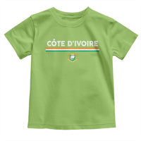 Côte D'ivoire Elephant Sporty Ivory Coast Flag Toddler T Shirt