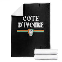 Côte D Ivoire Throw Blanket Flag of Ivory Coast Elephant Crest Football