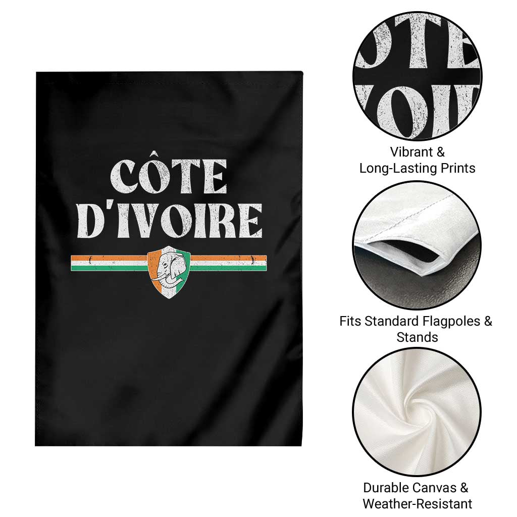 Côte D Ivoire Garden Flag Flag of Ivory Coast Elephant Crest Football