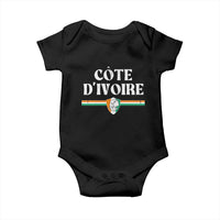 Côte D Ivoire Baby Onesie Flag of Ivory Coast Elephant Crest Football