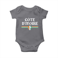 Côte D Ivoire Baby Onesie Flag of Ivory Coast Elephant Crest Football