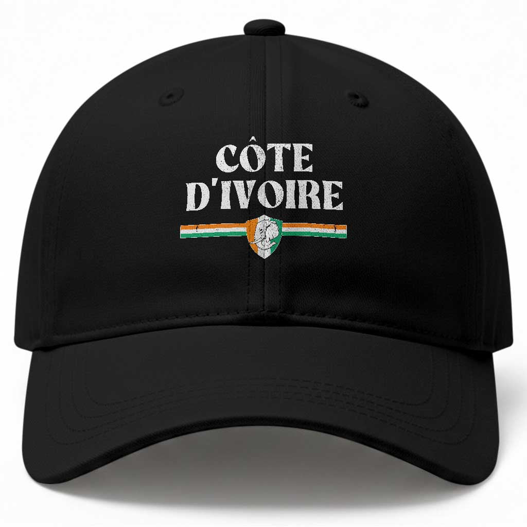 Côte D Ivoire Baseball Cap Flag of Ivory Coast Elephant Crest Football