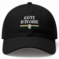 Côte D Ivoire Baseball Cap Flag of Ivory Coast Elephant Crest Football