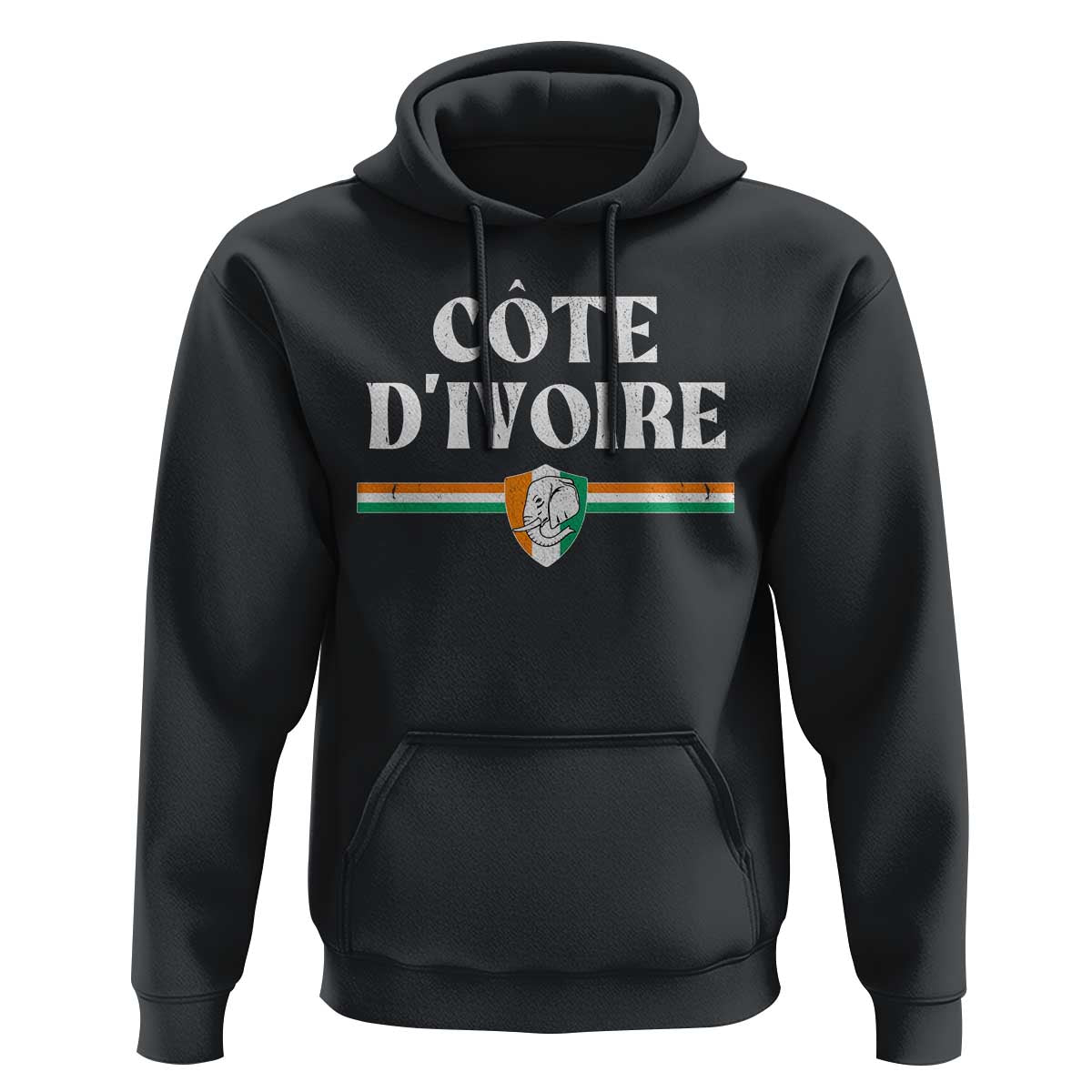 Côte D Ivoire Hoodie Flag of Ivory Coast Elephant Crest Football