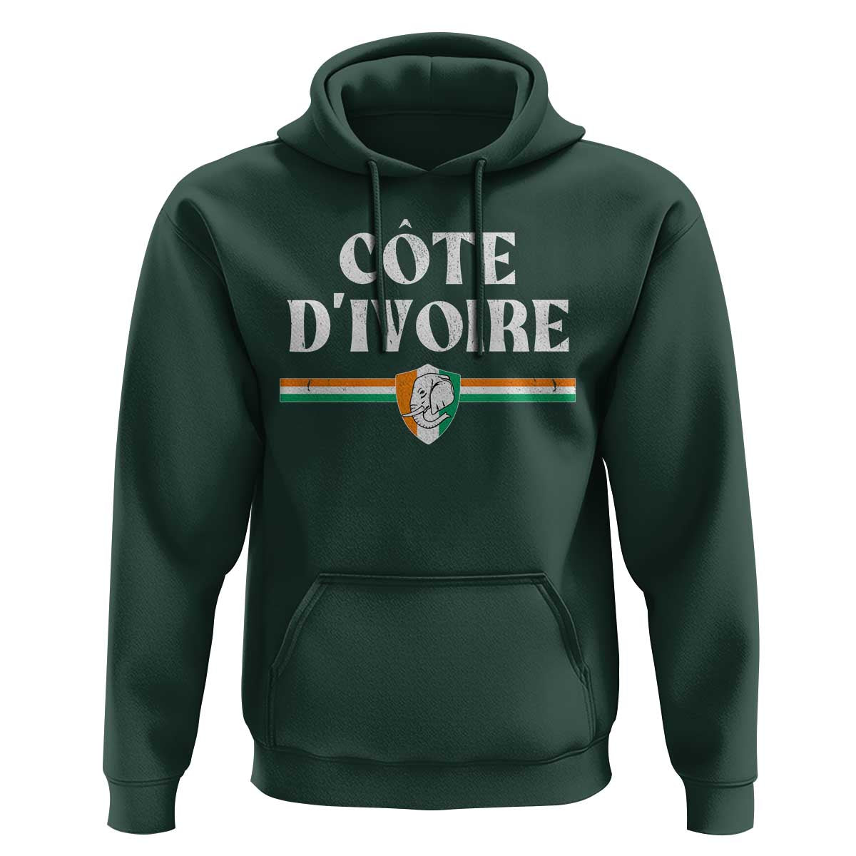 Côte D Ivoire Hoodie Flag of Ivory Coast Elephant Crest Football