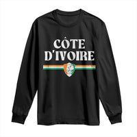 Côte D Ivoire Long Sleeve Shirt Flag of Ivory Coast Elephant Crest Football