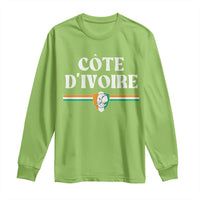 Côte D Ivoire Long Sleeve Shirt Flag of Ivory Coast Elephant Crest Football