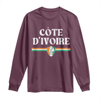 Côte D Ivoire Long Sleeve Shirt Flag of Ivory Coast Elephant Crest Football