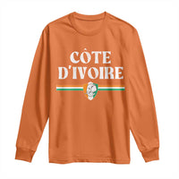 Côte D Ivoire Long Sleeve Shirt Flag of Ivory Coast Elephant Crest Football