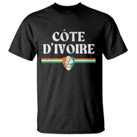 Côte D Ivoire T Shirt Flag of Ivory Coast Elephant Crest Football