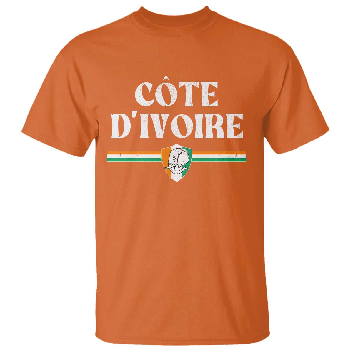 Côte D Ivoire T Shirt Flag of Ivory Coast Elephant Crest Football