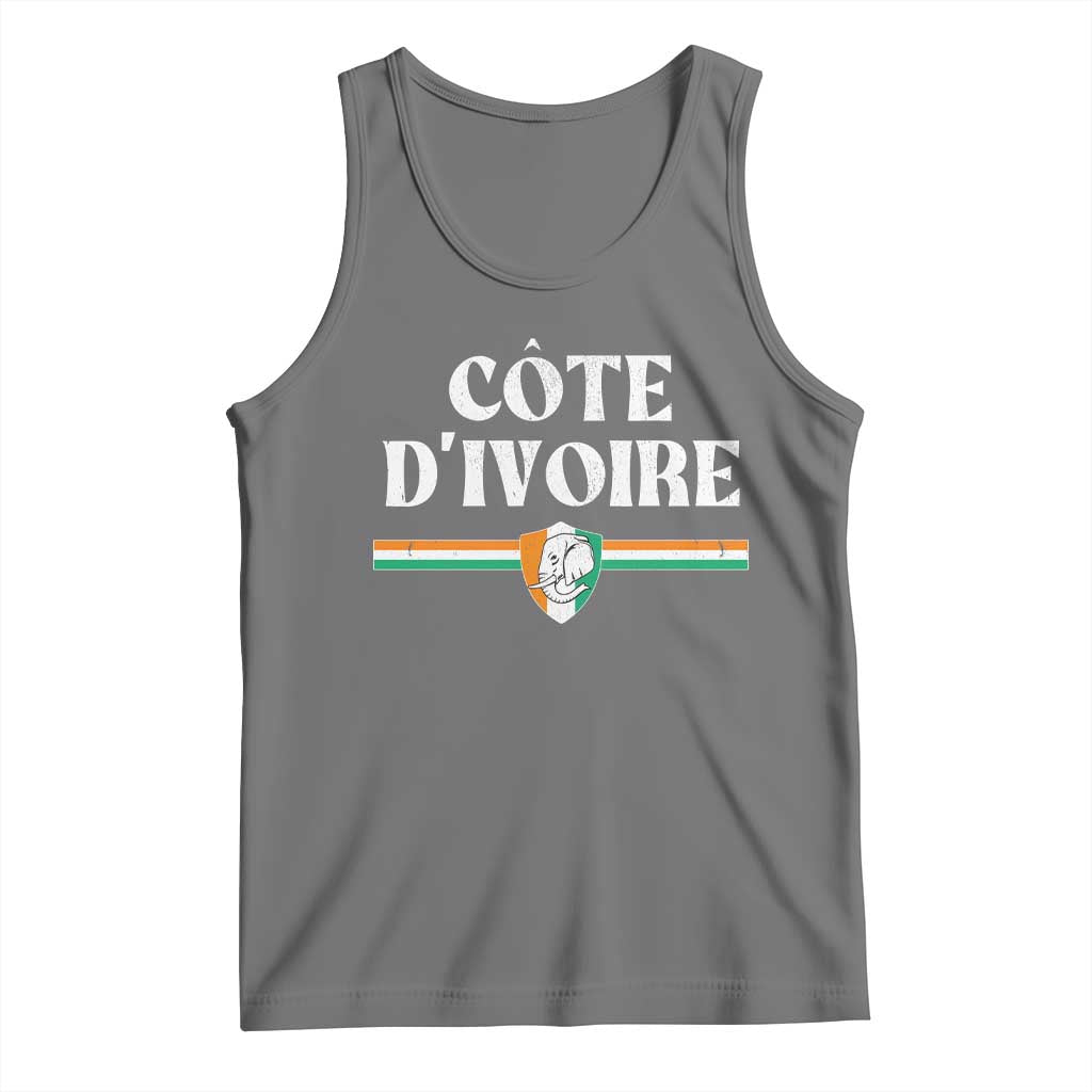 Côte D Ivoire Tank Top Flag of Ivory Coast Elephant Crest Football