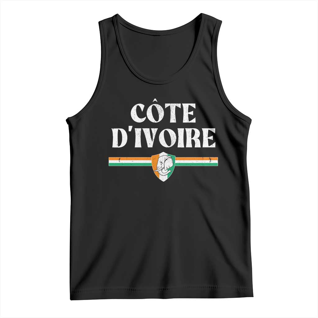 Côte D Ivoire Tank Top Flag of Ivory Coast Elephant Crest Football