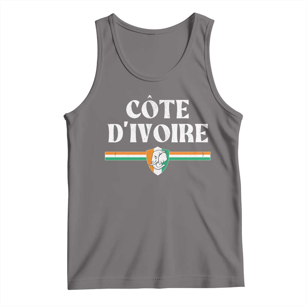 Côte D Ivoire Tank Top Flag of Ivory Coast Elephant Crest Football