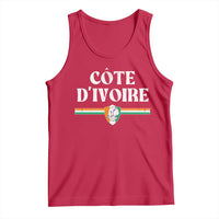 Côte D Ivoire Tank Top Flag of Ivory Coast Elephant Crest Football