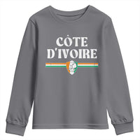 Côte D Ivoire Youth Sweatshirt Flag of Ivory Coast Elephant Crest Football