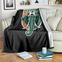 Côte D'ivoire Classic Ivory Coast Elephant Football Throw Blanket Ivorians Pride