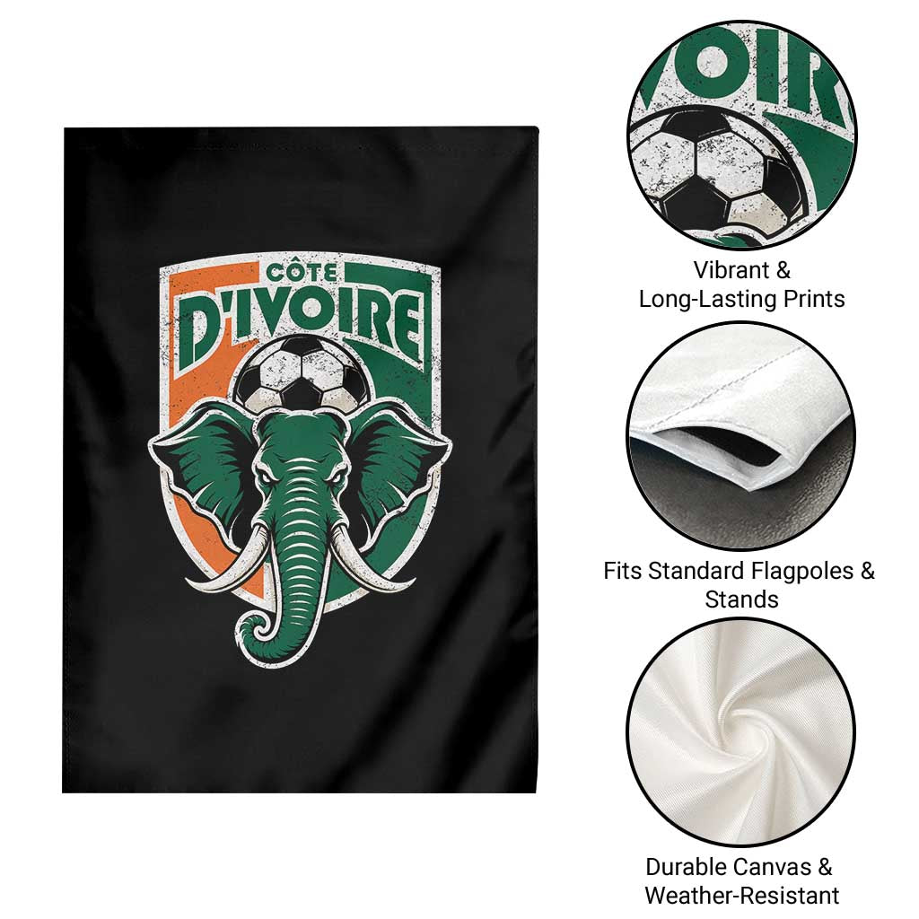 Côte D'ivoire Classic Ivory Coast Elephant Football Garden Flag Ivorians Pride