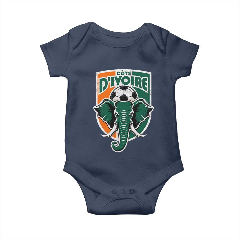 Côte D'ivoire Classic Ivory Coast Elephant Football Baby Onesie Ivorians Pride