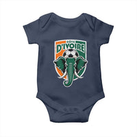Côte D'ivoire Classic Ivory Coast Elephant Football Baby Onesie Ivorians Pride