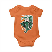 Côte D'ivoire Classic Ivory Coast Elephant Football Baby Onesie Ivorians Pride