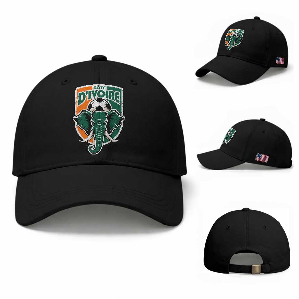 Côte D'ivoire Classic Ivory Coast Elephant Football Baseball Cap Ivorians Pride