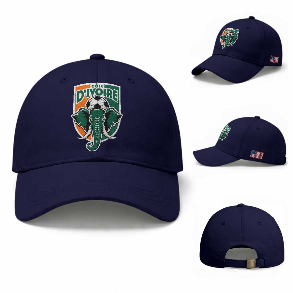Côte D'ivoire Classic Ivory Coast Elephant Football Baseball Cap Ivorians Pride