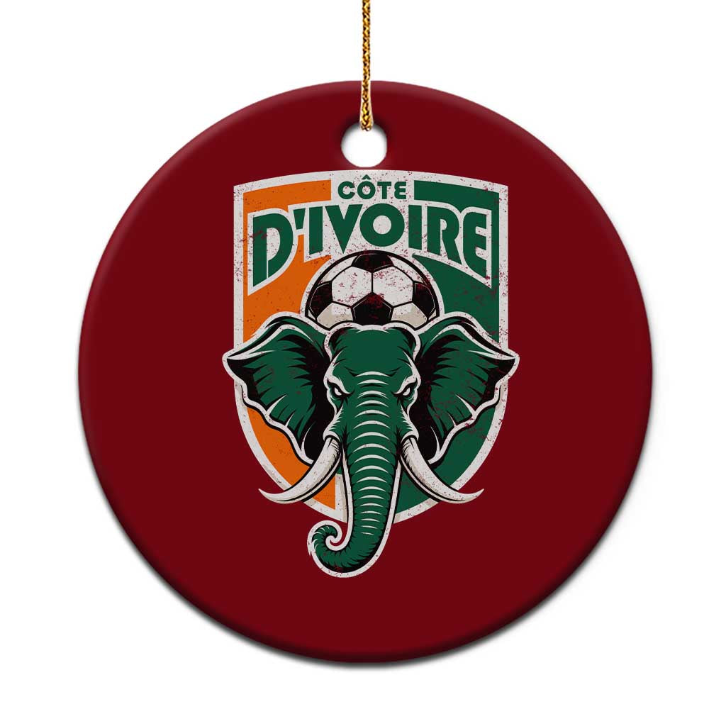 Côte D'ivoire Classic Ivory Coast Elephant Football Ceramic Ornament Ivorians Pride