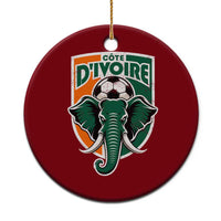 Côte D'ivoire Classic Ivory Coast Elephant Football Ceramic Ornament Ivorians Pride