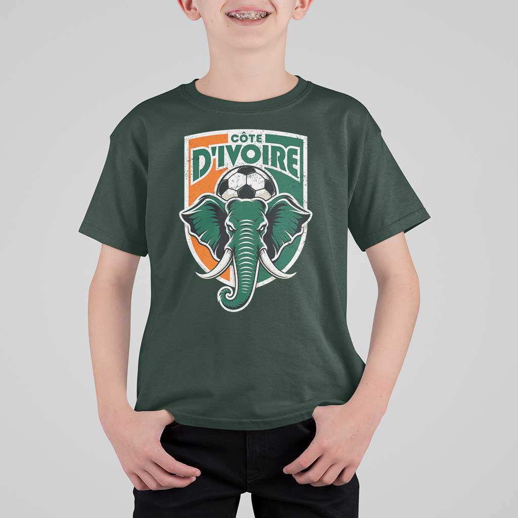 Côte D'ivoire Classic Ivory Coast Elephant Football T Shirt For Kid Ivorians Pride