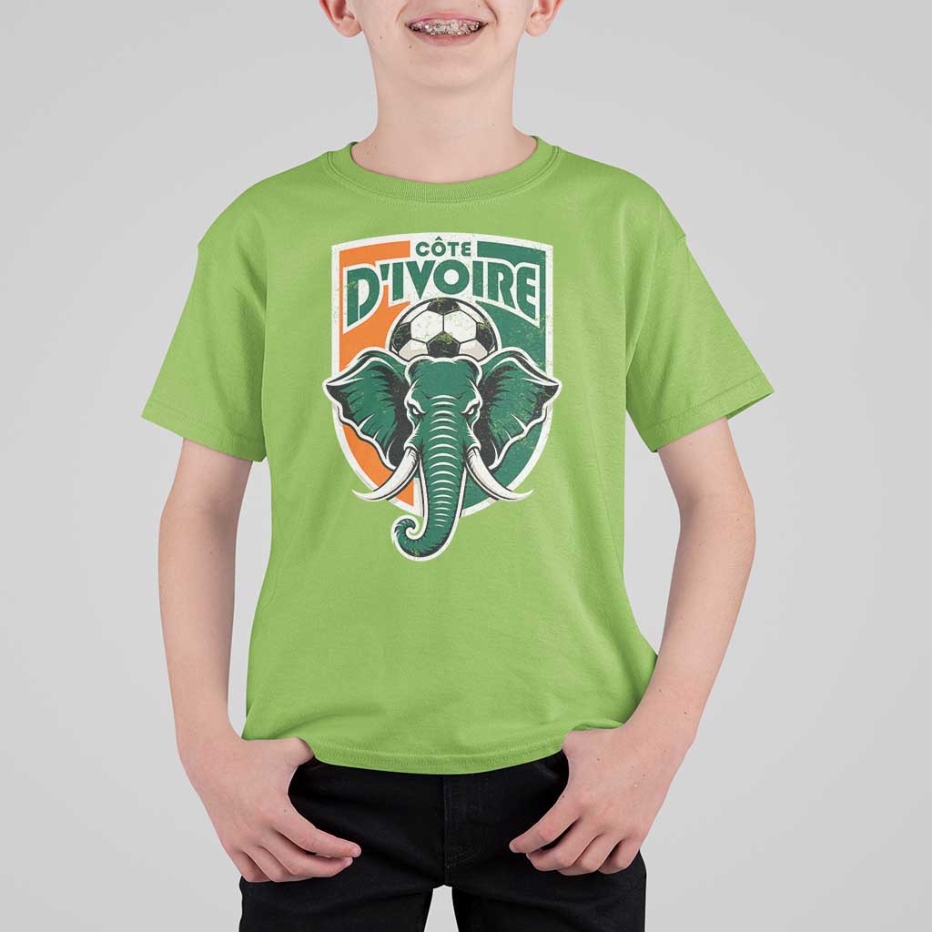 Côte D'ivoire Classic Ivory Coast Elephant Football T Shirt For Kid Ivorians Pride