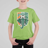 Côte D'ivoire Classic Ivory Coast Elephant Football T Shirt For Kid Ivorians Pride