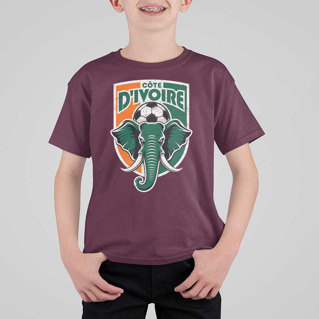 Côte D'ivoire Classic Ivory Coast Elephant Football T Shirt For Kid Ivorians Pride