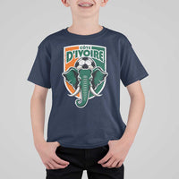 Côte D'ivoire Classic Ivory Coast Elephant Football T Shirt For Kid Ivorians Pride