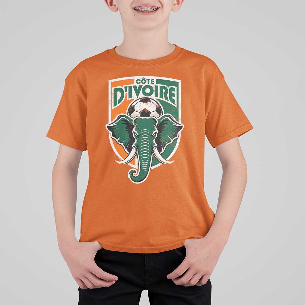Côte D'ivoire Classic Ivory Coast Elephant Football T Shirt For Kid Ivorians Pride