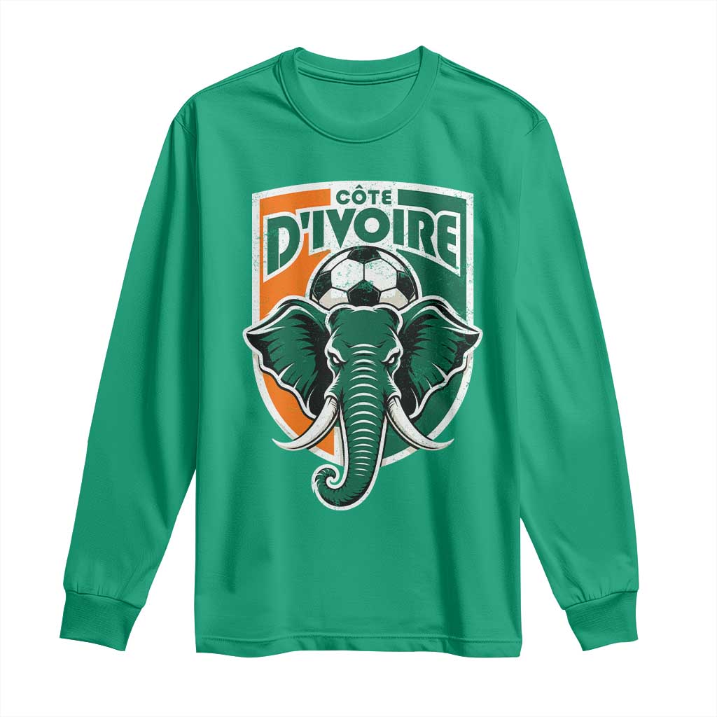 Côte D'ivoire Classic Ivory Coast Elephant Football Long Sleeve Shirt Ivorians Pride