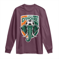 Côte D'ivoire Classic Ivory Coast Elephant Football Long Sleeve Shirt Ivorians Pride