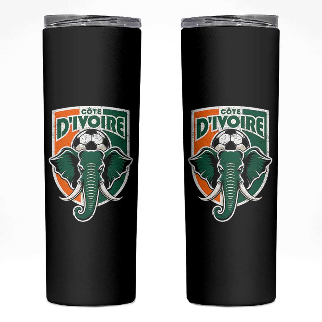 Côte D'ivoire Classic Ivory Coast Elephant Football Skinny Tumbler Ivorians Pride