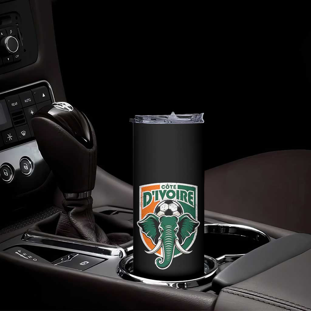 Côte D'ivoire Classic Ivory Coast Elephant Football Skinny Tumbler Ivorians Pride