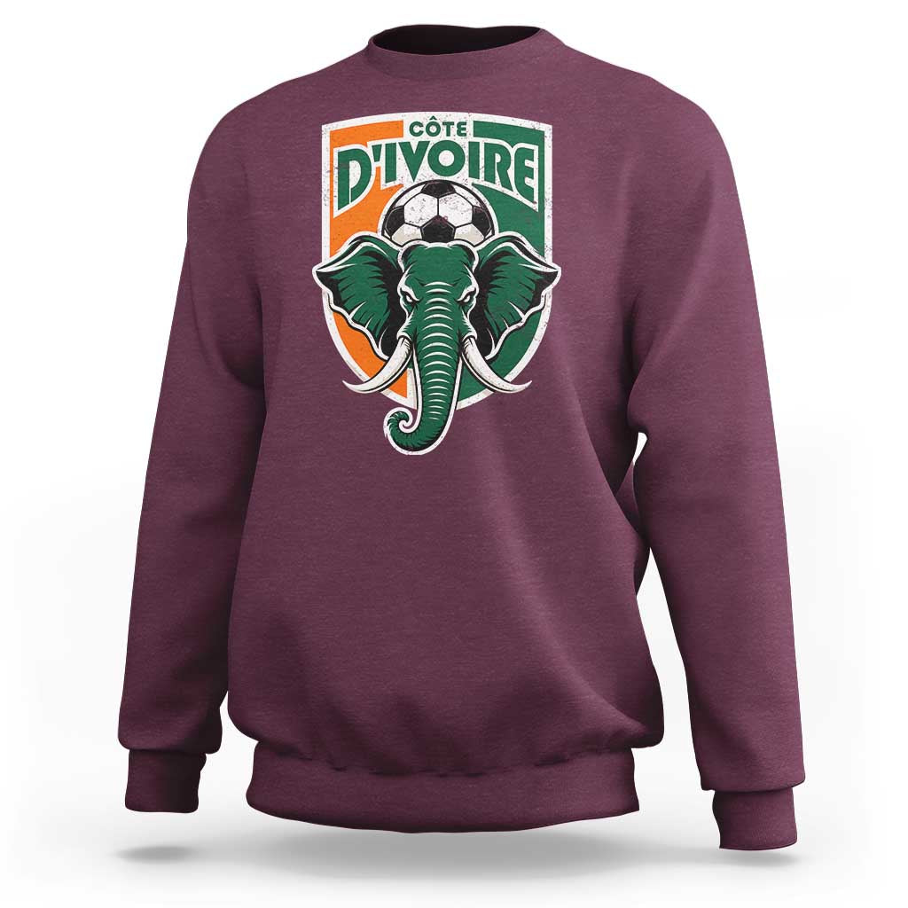 Côte D'ivoire Classic Ivory Coast Elephant Football Sweatshirt Ivorians Pride