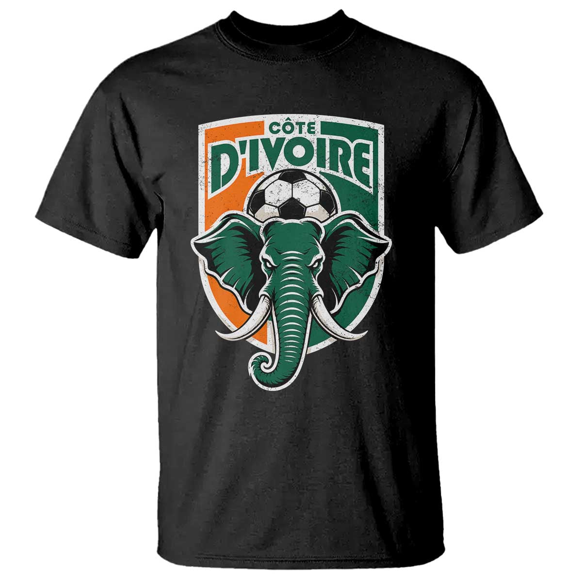 Côte D'ivoire Classic Ivory Coast Elephant Football T Shirt Ivorians Pride