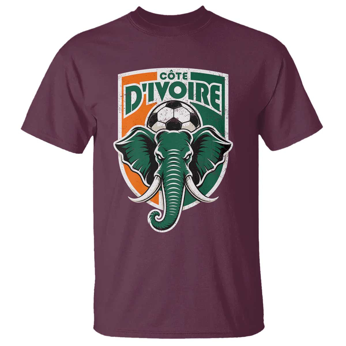 Côte D'ivoire Classic Ivory Coast Elephant Football T Shirt Ivorians Pride