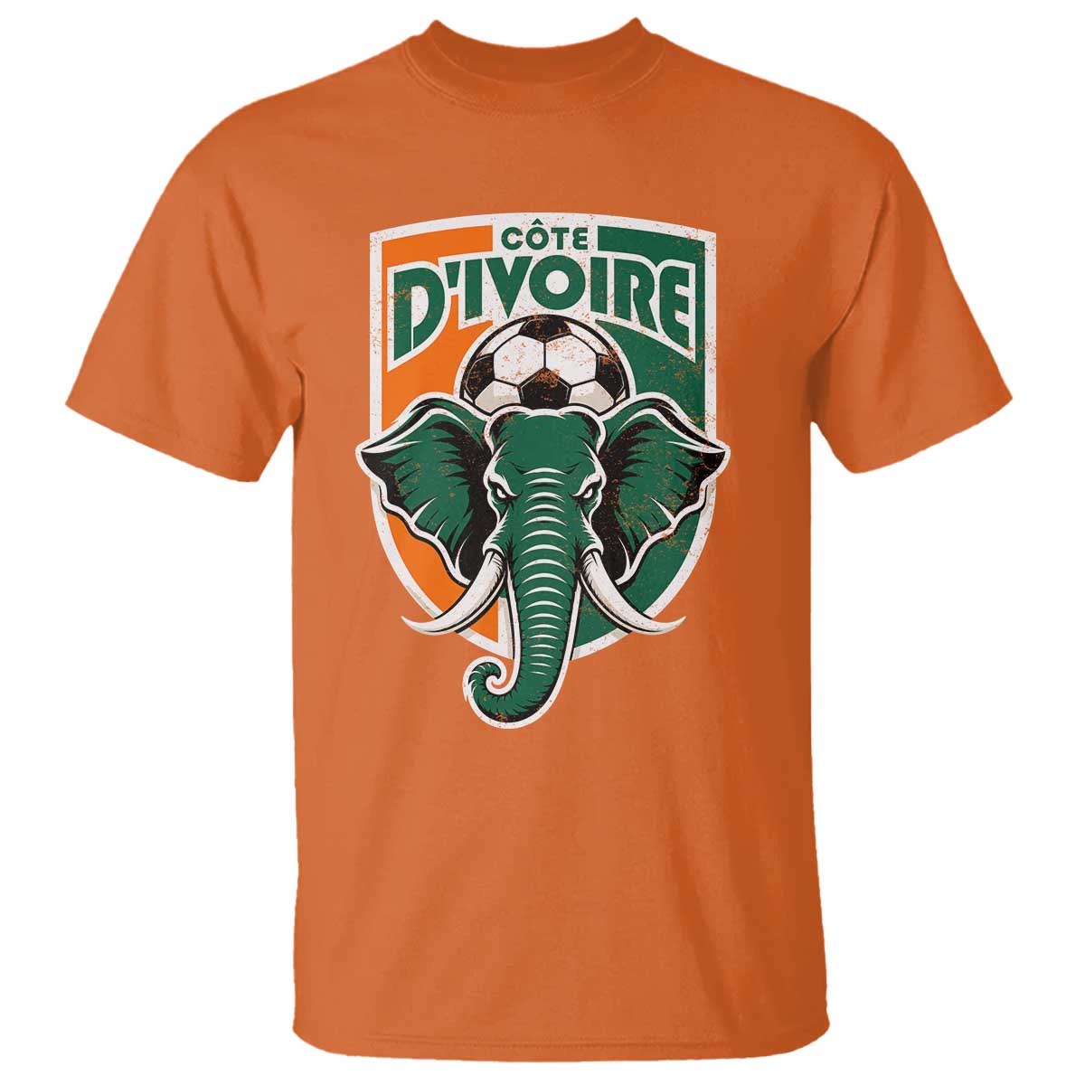 Côte D'ivoire Classic Ivory Coast Elephant Football T Shirt Ivorians Pride