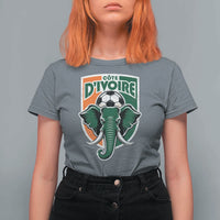 Côte D'ivoire Classic Ivory Coast Elephant Football T Shirt For Women Ivorians Pride